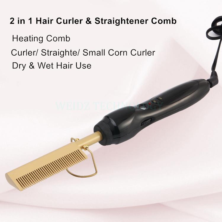 Afro Hair Straightener Hot Comb Electric Straightening Comb - Hair Straightening Comb with Temperature Control - YLKgood